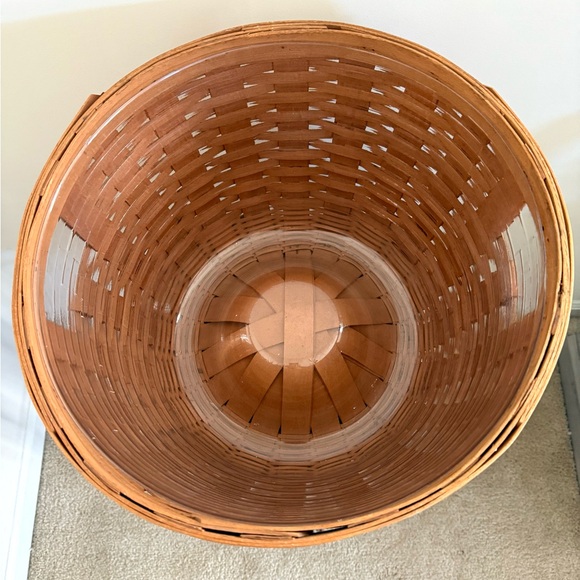 Longaberger 1987 Storage Brown Woven Basket With Liner - Picture 6 of 10